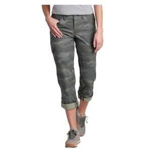 KUHL Freeflex Roll-Up Pants Green Camo Size 0 Regular